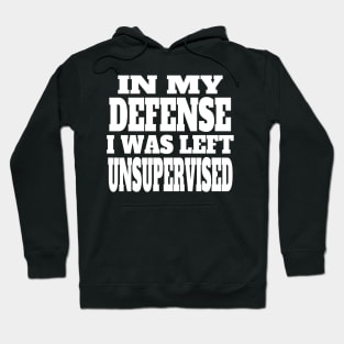 In My Defense I Was Left Unsupervised,,, Hoodie
